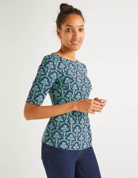 Annie Top - Navy and Green, Poppyseed Bud Annie Top - Navy and Green, Poppyseed Bud