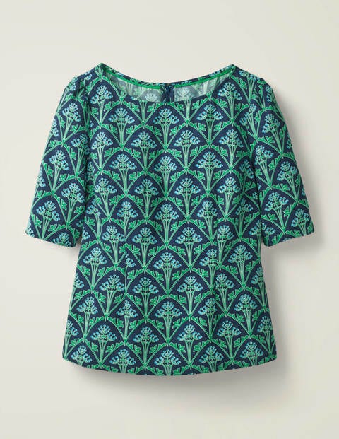 Annie Top - Navy and Green, Poppyseed Bud Annie Top - Navy and Green, Poppyseed Bud
