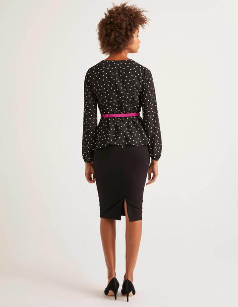 Sena Top - Black and Milkshake, Polka Dot Sena Top - Black and Milkshake, Polka Dot