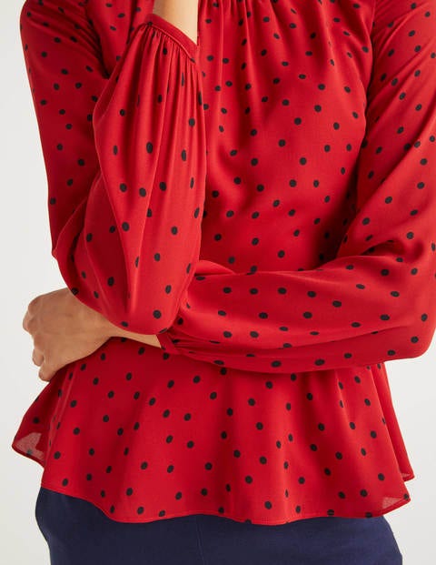 Sena Top - Poinsettia, Polka Spot Sena Top - Poinsettia, Polka Spot