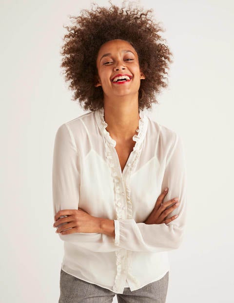 Lavinia Silk Blouse - Ivory Lavinia Silk Blouse - Ivory