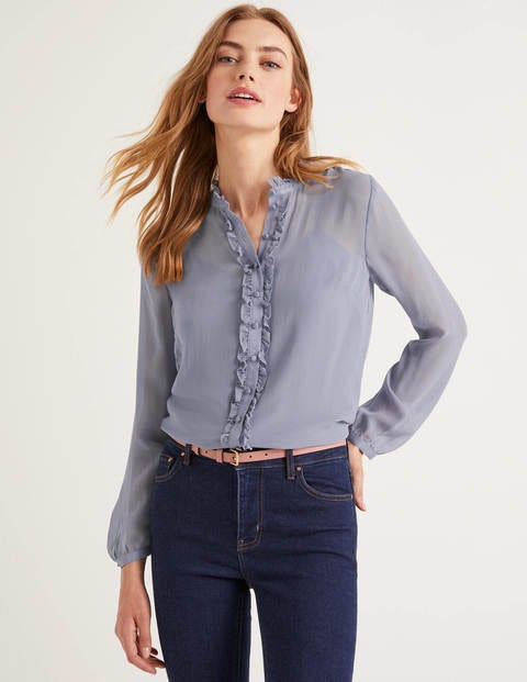 Lavinia Silk Blouse - River Lavinia Silk Blouse - River