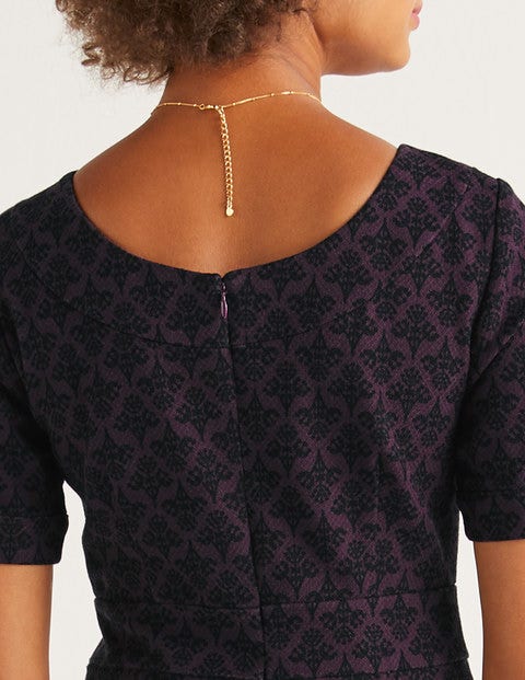 Talia Textured Dress - Fig, Poppyseed Bud Talia Textured Dress - Fig, Poppyseed Bud