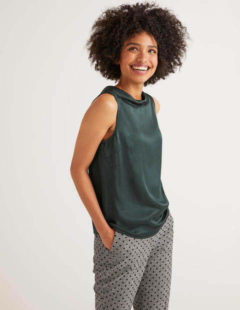 Beatrix Satin Top - Midnight Garden Beatrix Satin Top - Midnight Garden