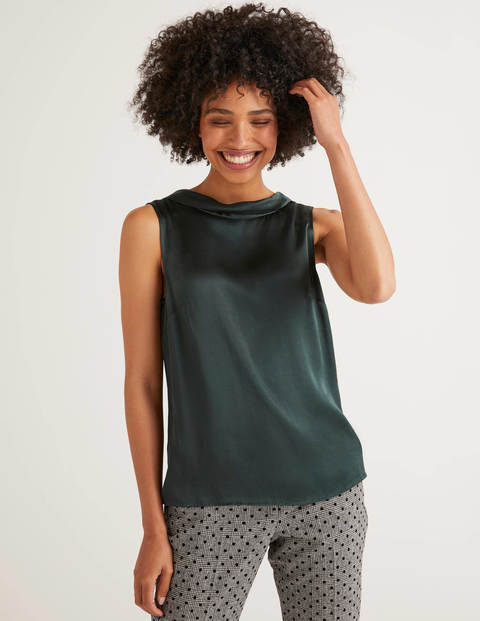 Beatrix Satin Top - Midnight Garden Beatrix Satin Top - Midnight Garden