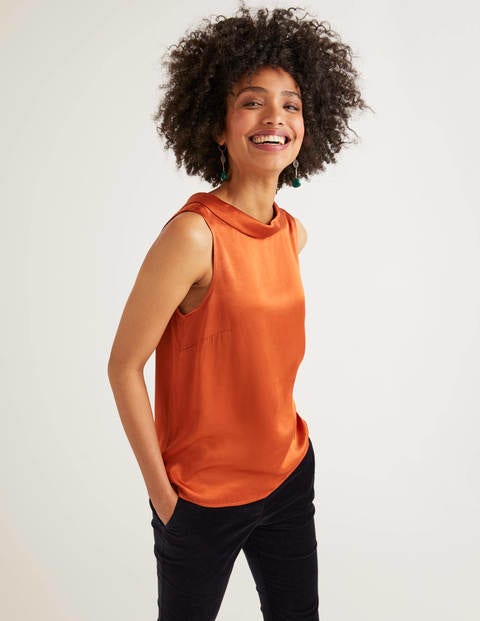 Beatrix Satin Top - Copper Red Beatrix Satin Top - Copper Red