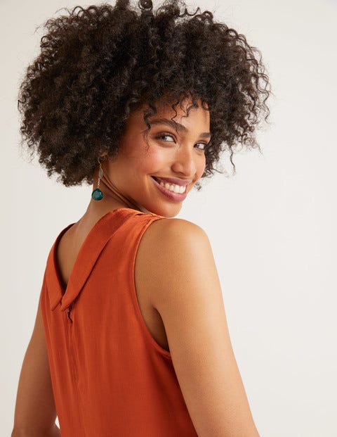 Beatrix Satin Top - Copper Red Beatrix Satin Top - Copper Red