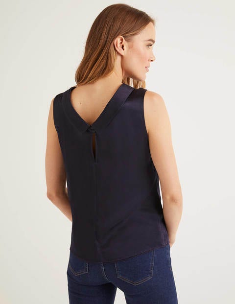 Beatrix Satin Top - Navy Beatrix Satin Top - Navy
