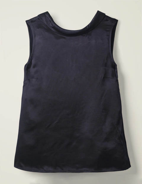 Top Beatrix en satin - Bleu marine Top Beatrix en satin - Bleu marine