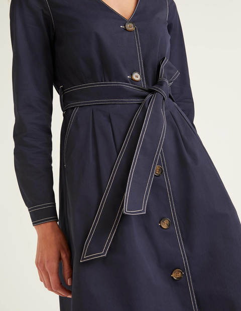 Isabel Kleid Mit Stickerei - Navy Isabel Kleid Mit Stickerei - Navy