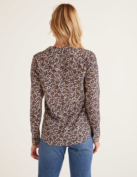 Tamara Blouse - Warm Brown Floral Leopard Tamara Blouse - Warm Brown Floral Leopard