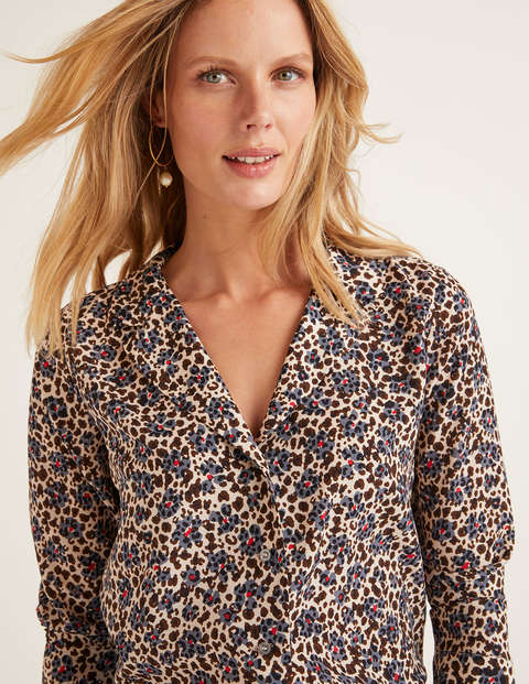 Tamara Blouse - Warm Brown Floral Leopard Tamara Blouse - Warm Brown Floral Leopard