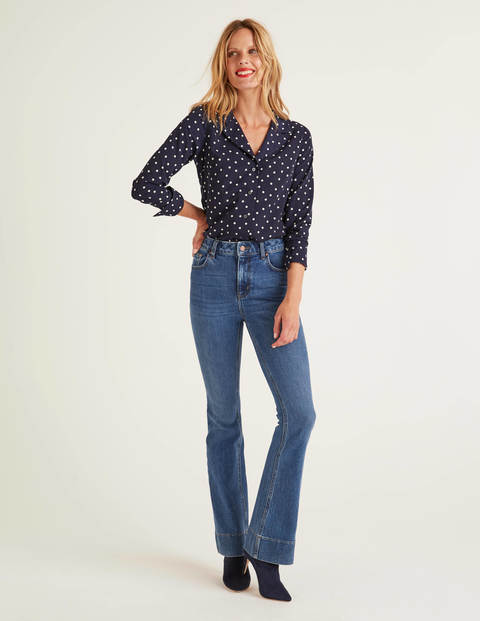 Tamara Bluse - Französisches Navy, Polka-Tupfen Tamara Bluse - Französisches Navy, Polka-Tupfen