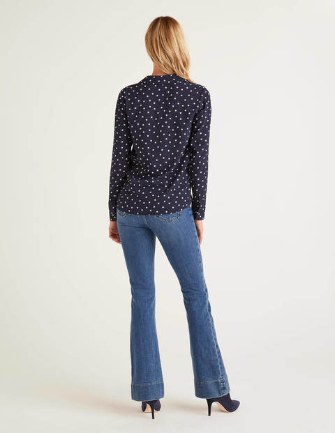 Tamara Bluse - Französisches Navy, Polka-Tupfen Tamara Bluse - Französisches Navy, Polka-Tupfen