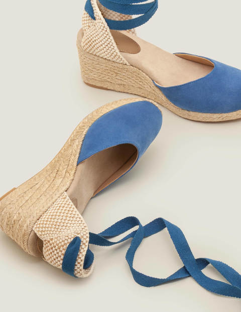 Cassie Espadrille Wedges - Sky Blue 