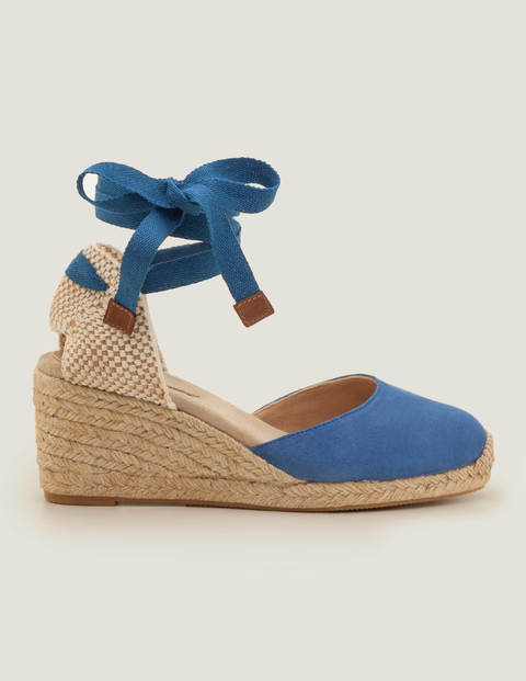 Cassie Espadrille Wedges - Sky Blue