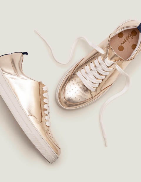 gold sneakers