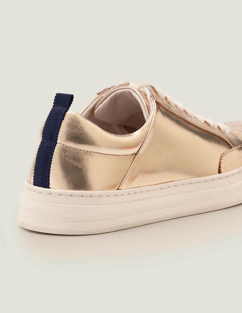 metallic slip on trainers