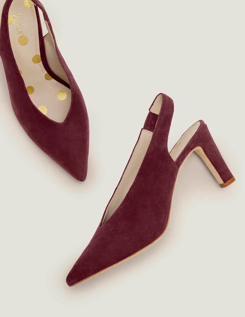Lydia Slingback Heels - Maroon Lydia Slingback Heels - Maroon