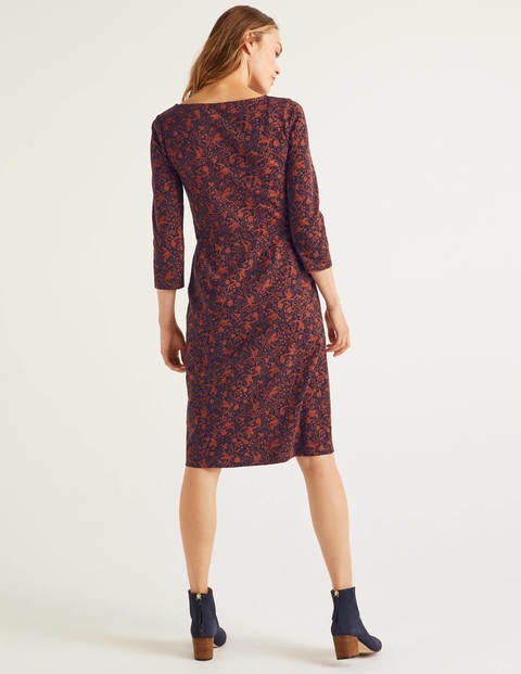 Penny Jerseykleid - Navy/Kupferfarbenes Eichhörnchen Penny Jerseykleid - Navy/Kupferfarbenes Eichhörnchen