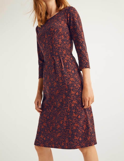 Penny Jerseykleid - Navy/Kupferfarbenes Eichhörnchen Penny Jerseykleid - Navy/Kupferfarbenes Eichhörnchen