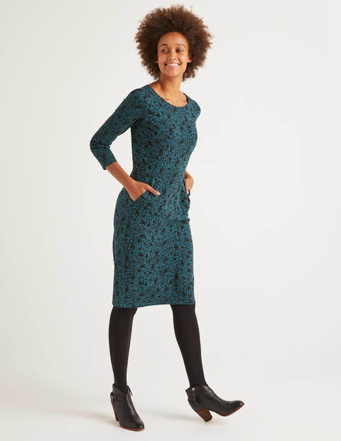 Penny Jersey Dress - Black/Baltic Tree Squirrel Penny Jersey Dress - Black/Baltic Tree Squirrel