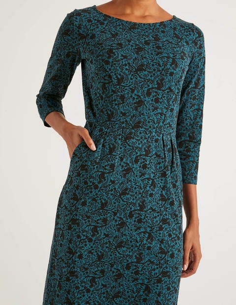 Penny Jersey Dress - Black/Baltic Tree Squirrel Penny Jersey Dress - Black/Baltic Tree Squirrel