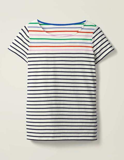 Short Sleeve Breton T-Shirt - Rosebay/Sea Mist