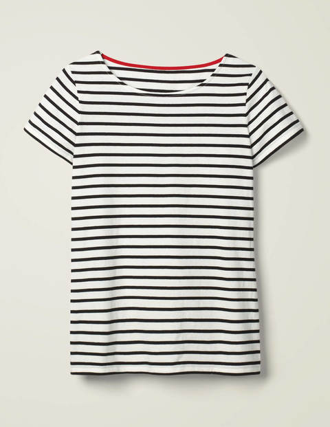 Short Sleeve Breton - Ivory/Black Short Sleeve Breton - Ivory/Black