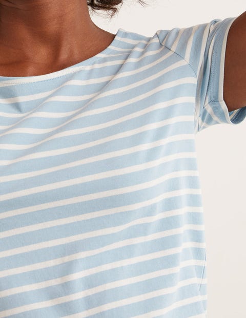 Short Sleeve Breton - Heron Blue/Ivory Short Sleeve Breton - Heron Blue/Ivory