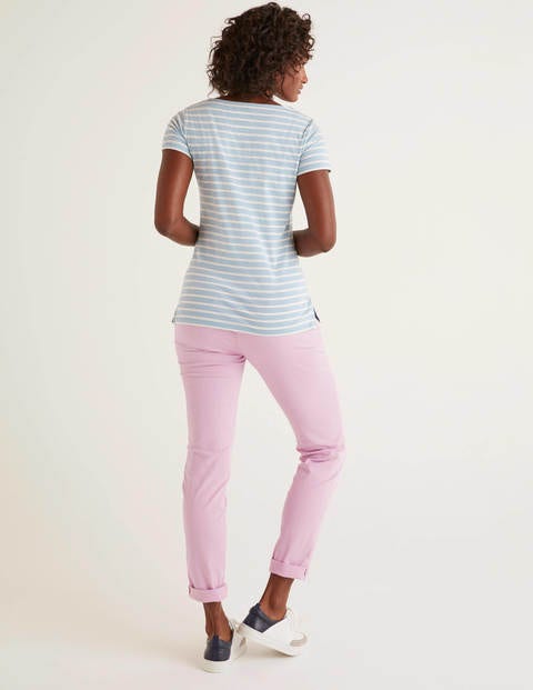 Short Sleeve Breton - Heron Blue/Ivory Short Sleeve Breton - Heron Blue/Ivory