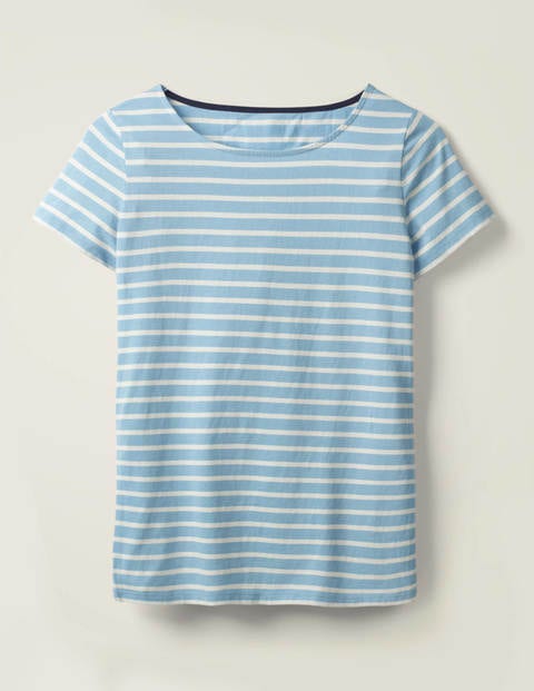 Short Sleeve Breton - Heron Blue/Ivory Short Sleeve Breton - Heron Blue/Ivory