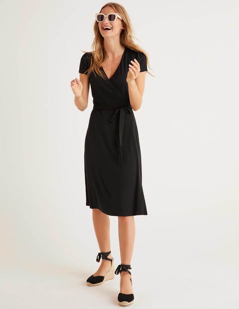 Summer Wrap Dress - Black Summer Wrap Dress - Black