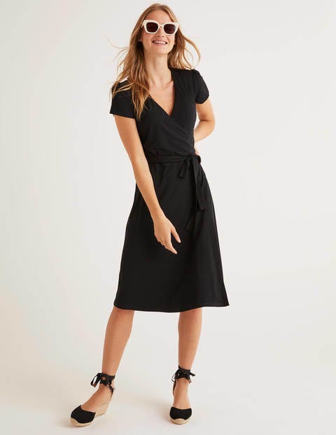Summer Wrap Dress - Black Summer Wrap Dress - Black