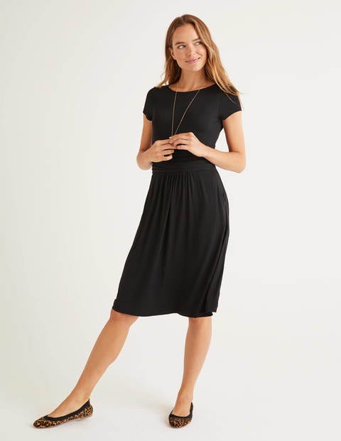 Amelie Jersey Dress - Black | Boden UK