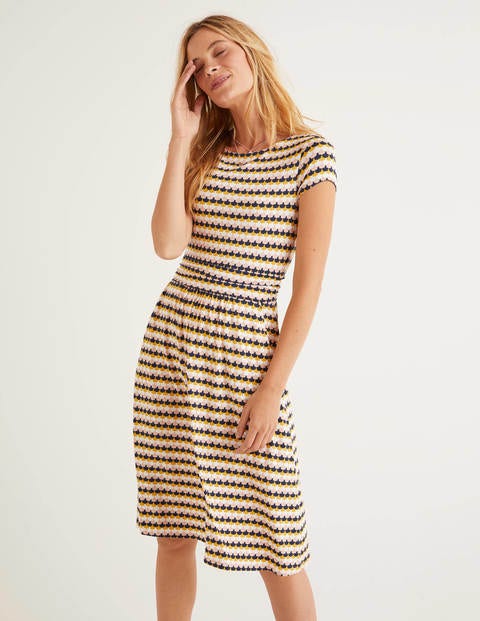 Amelie Jersey Dress - Tuscan Sun, Scallop Petal Amelie Jersey Dress - Tuscan Sun, Scallop Petal