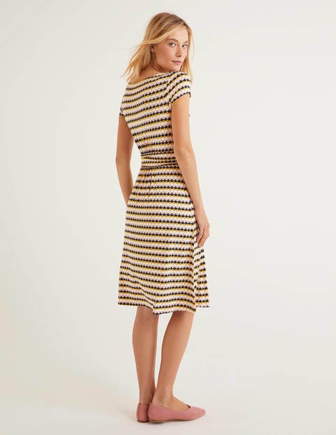 Amelie Jersey Dress - Tuscan Sun, Scallop Petal Amelie Jersey Dress - Tuscan Sun, Scallop Petal