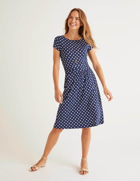 polka dot jersey dress