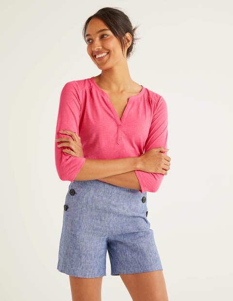 The Cotton Notch Tee - Bright Camellia The Cotton Notch Tee - Bright Camellia