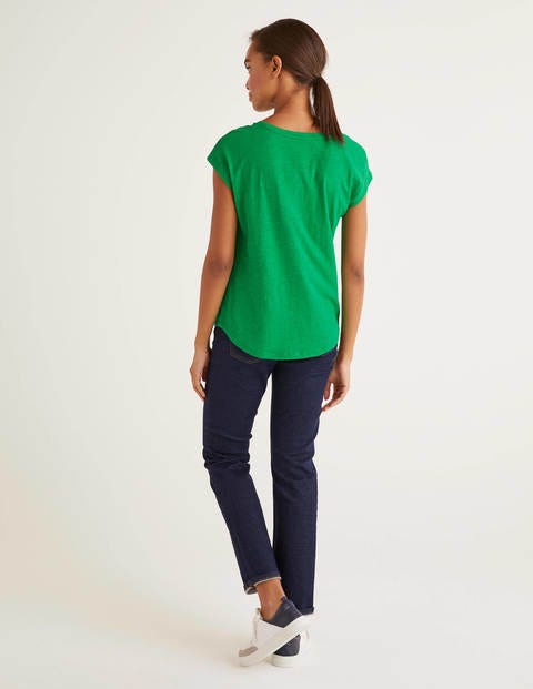 Das Baumwoll-T-Shirt - Sattes Smaragdgrün Das Baumwoll-T-Shirt - Sattes Smaragdgrün