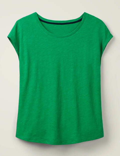 Das Baumwoll-T-Shirt - Sattes Smaragdgrün Das Baumwoll-T-Shirt - Sattes Smaragdgrün