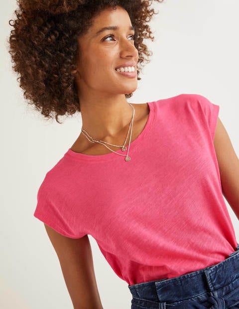 The Cotton Tee - Bright Camellia The Cotton Tee - Bright Camellia