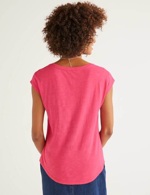 The Cotton Tee - Bright Camellia The Cotton Tee - Bright Camellia