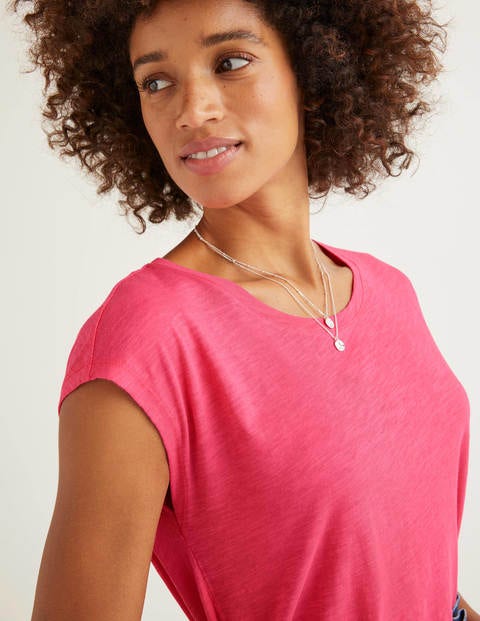 The Cotton Tee - Bright Camellia The Cotton Tee - Bright Camellia