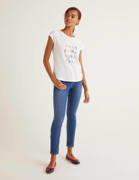 Robyn T-Shirt Aus Jersey - Weiß, Köpfe Robyn T-Shirt Aus Jersey - Weiß, Köpfe