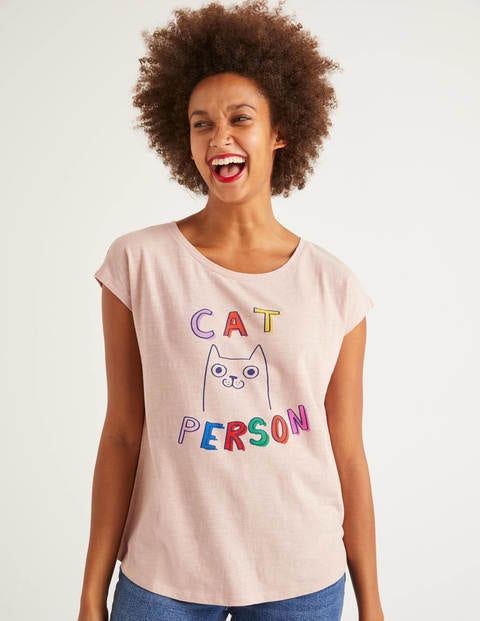 Robyn Jersey Tee - Milkshake, Cat Person Robyn Jersey Tee - Milkshake, Cat Person