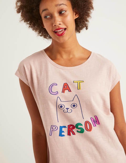 Robyn Jersey Tee - Milkshake, Cat Person Robyn Jersey Tee - Milkshake, Cat Person