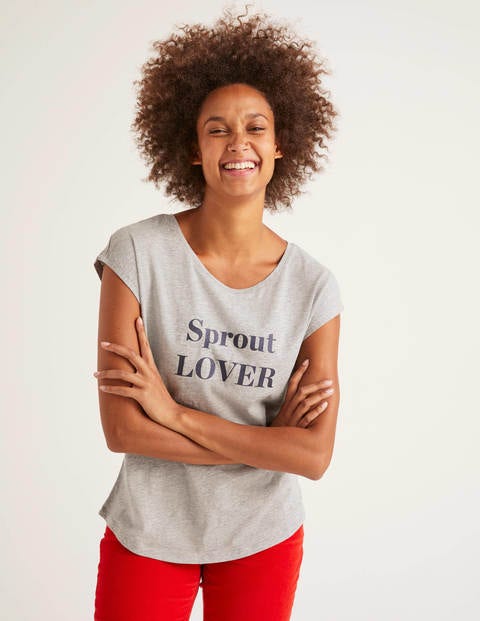 Robyn Jersey Tee - Grey, Sprout Lover/Hater Robyn Jersey Tee - Grey, Sprout Lover/Hater
