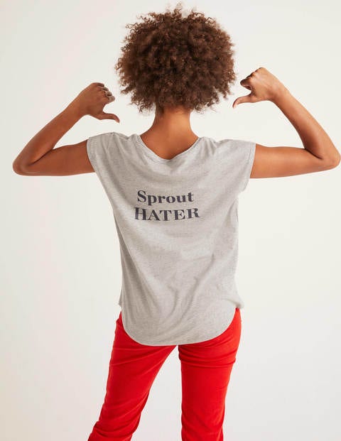 Robyn Jersey Tee - Grey, Sprout Lover/Hater Robyn Jersey Tee - Grey, Sprout Lover/Hater