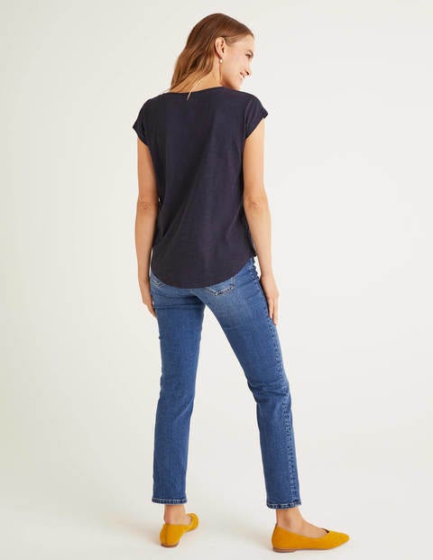 Robyn T-Shirt Aus Jersey - Navy, Live Well Robyn T-Shirt Aus Jersey - Navy, Live Well